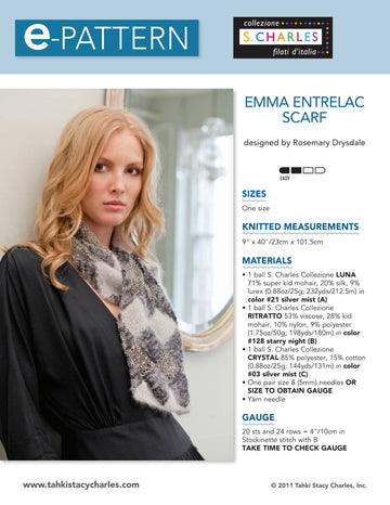 Stacy Charles Fine Yarns Emma Entrelac Scarf PDF