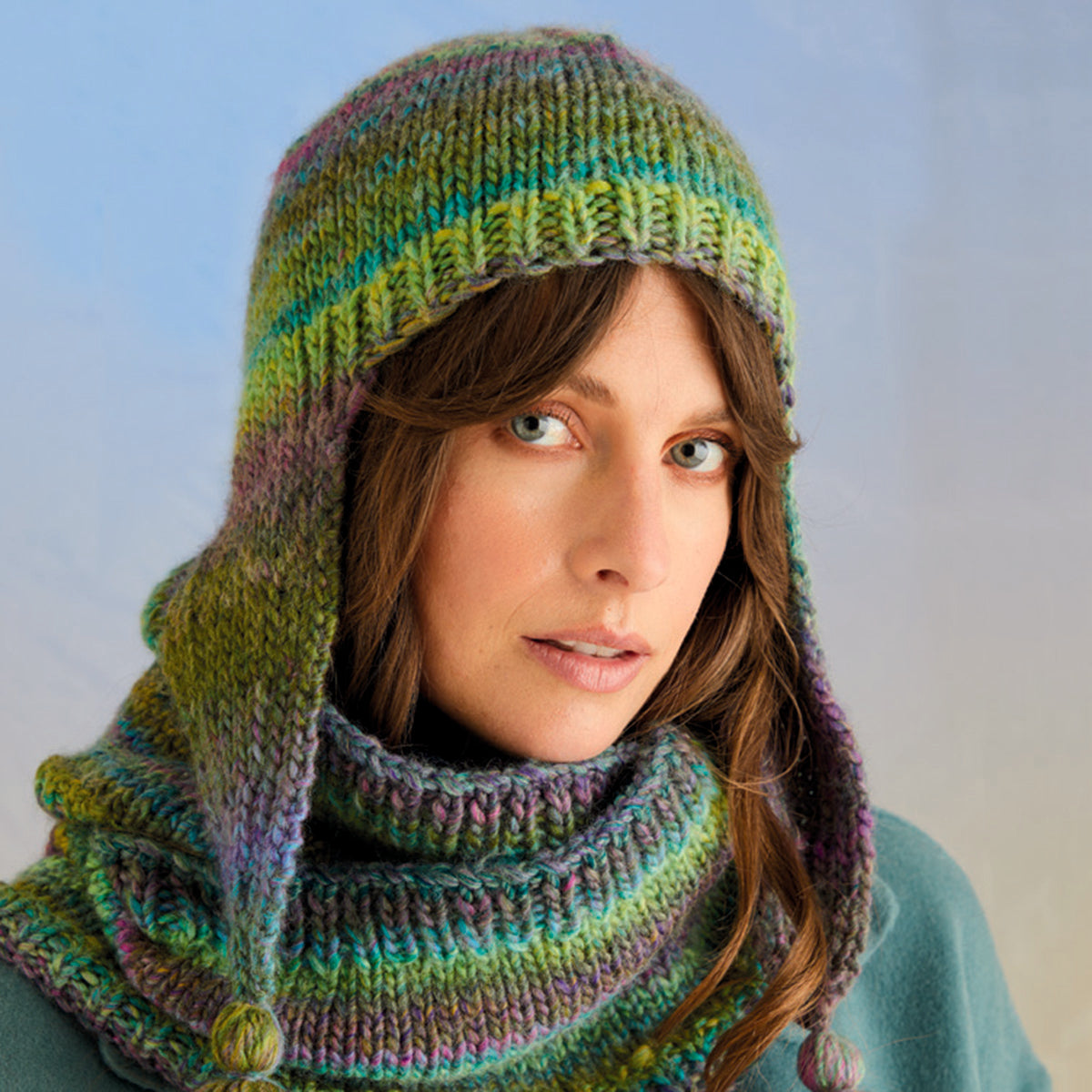 Sirdar Anemone Hat & Snood Accessory Knitting Pattern