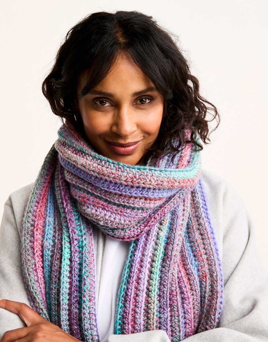 Sirdar Rich Seam Crochet Scarf Pattern