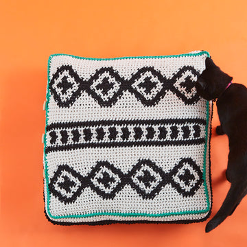 Paintbox Yarns Put Your Feet Up Floor Cushion Crochet