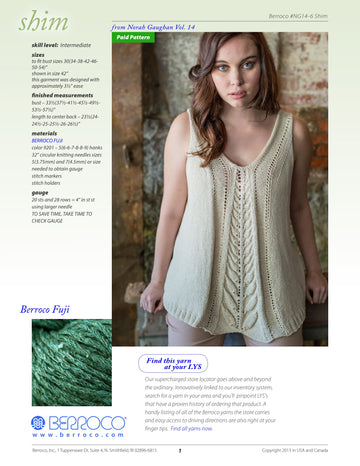Berroco Shim Jumper Knitting Pattern