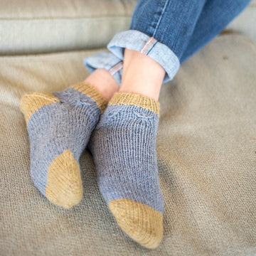 Berroco Hartland Slipper Socks Knitting Pattern