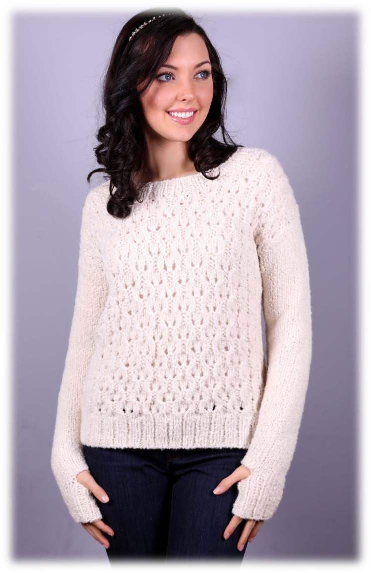 Women's Pullover in Plymouth Yarn Arequipa Boucle - 2994 - PDF