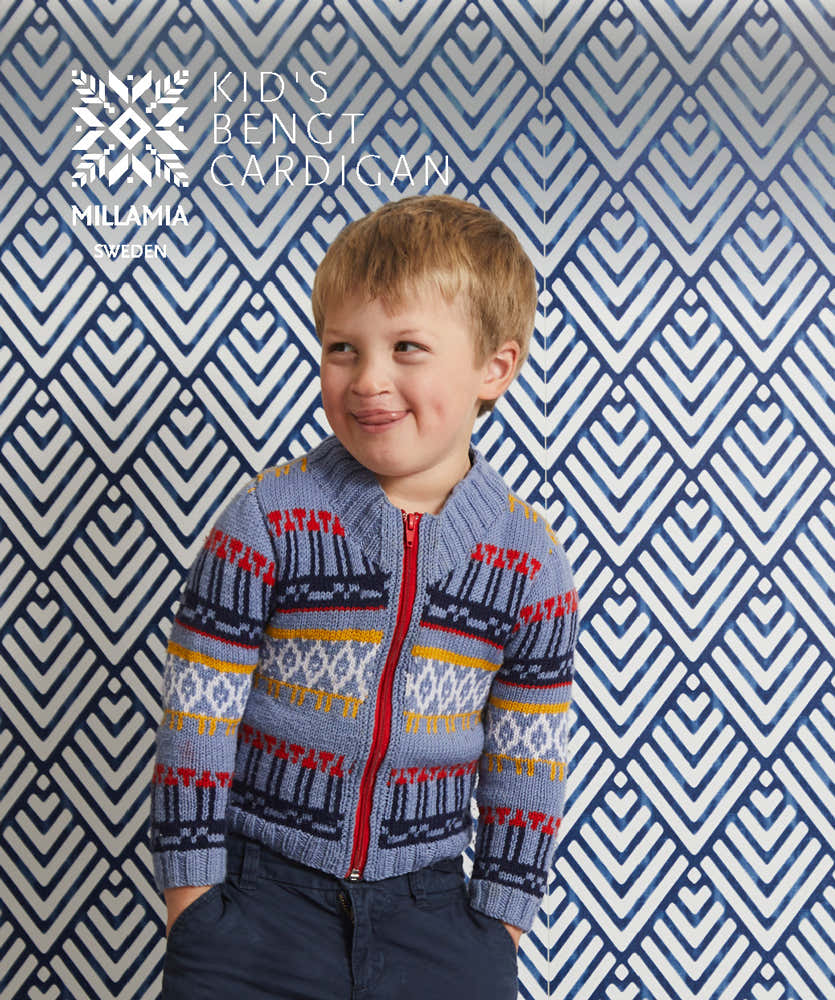 MillaMia Kid's Bengt Cardigan Knitting Pattern