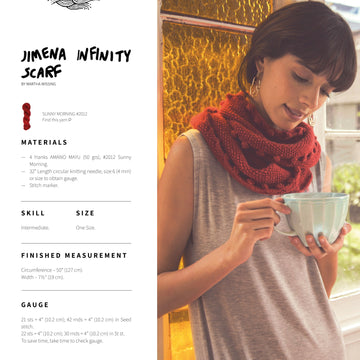 AMANO Jimena Infinity Scarf Cowl Knitting Pattern