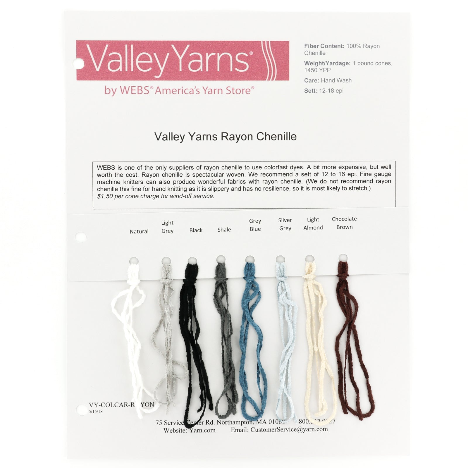 Valley Yarns Rayon Chenille Yarn - Rayon 4 Ply