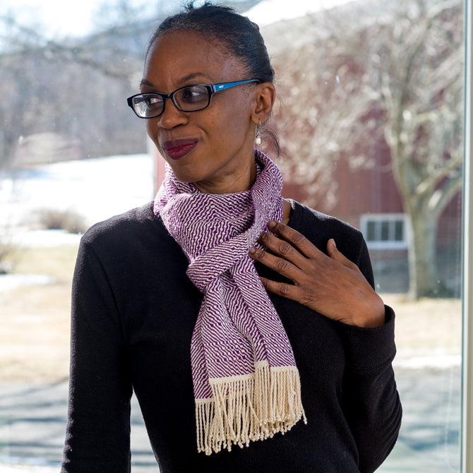 Valley Yarns #134 Purple Rain Scarf