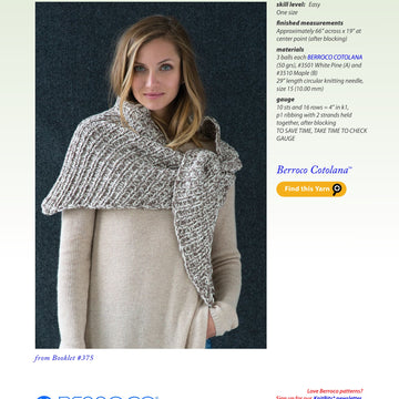 Berroco Windham Wrap Knitting Pattern