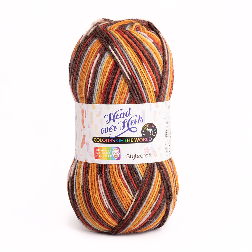 Stylecraft Head over Heels Colours of the World Australia Yarn - Wool 4 Ply