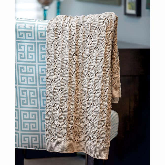 Valley Yarns Shea Lap Blanket Knitting Pattern