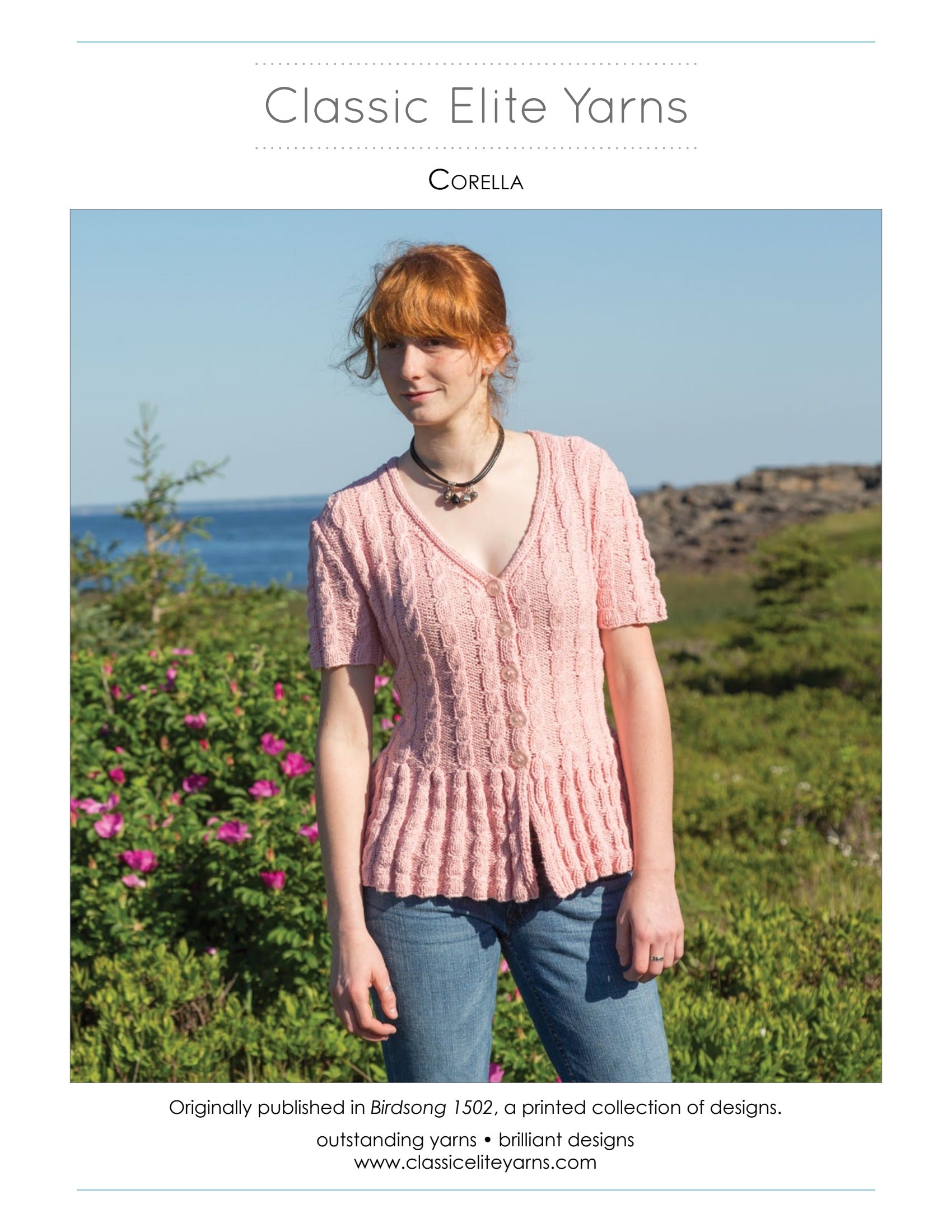 Classic Elite Yarns Corella Cardigan Knitting Pattern