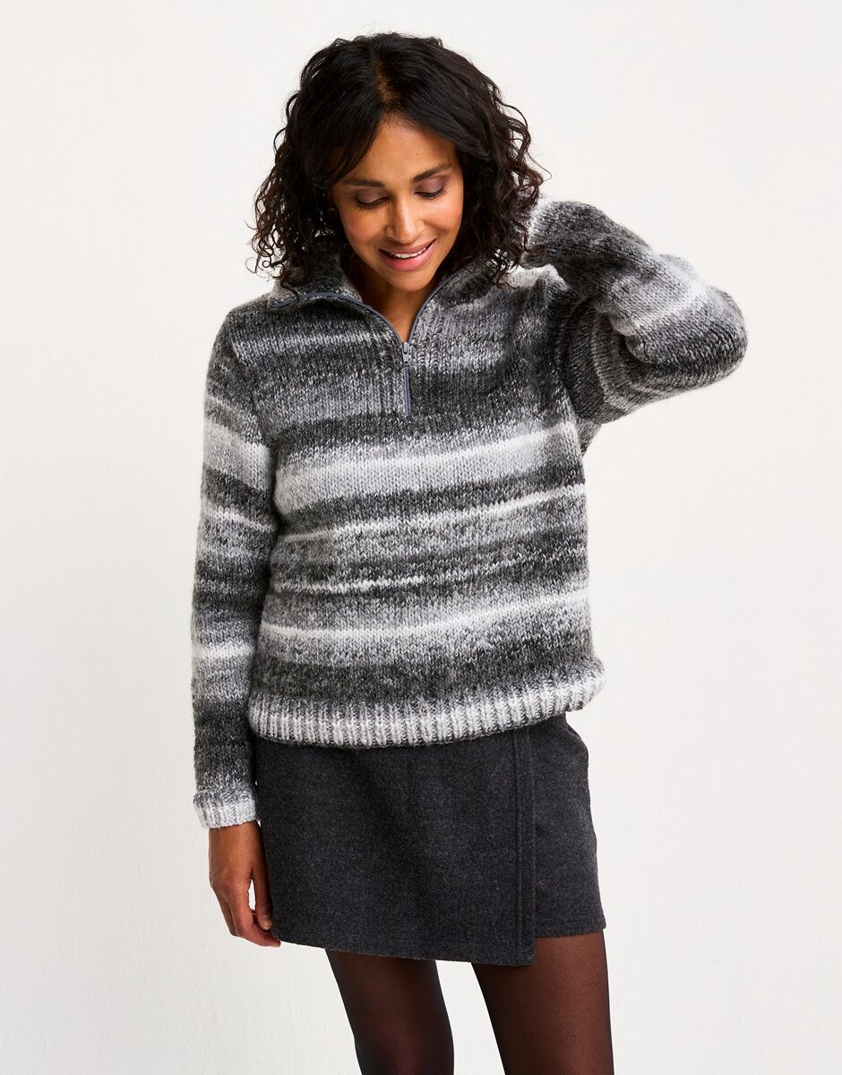 Sirdar Quartz Zip Collar Jumper Knitting Pattern