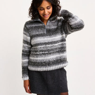 Sirdar Quartz Zip Collar Jumper Knitting Pattern