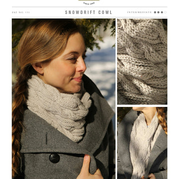 Swans Island Snowdrift Cowl Scarf Knitting Pattern