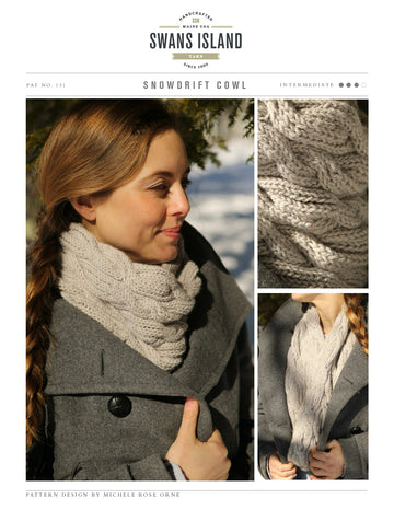 Swans Island Snowdrift Cowl Scarf Knitting Pattern