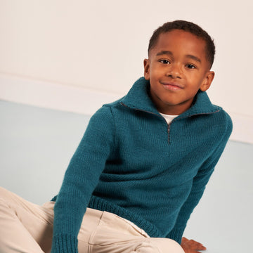 Mini Blue Sweater in Rowan Alpaca Soft DK PDF