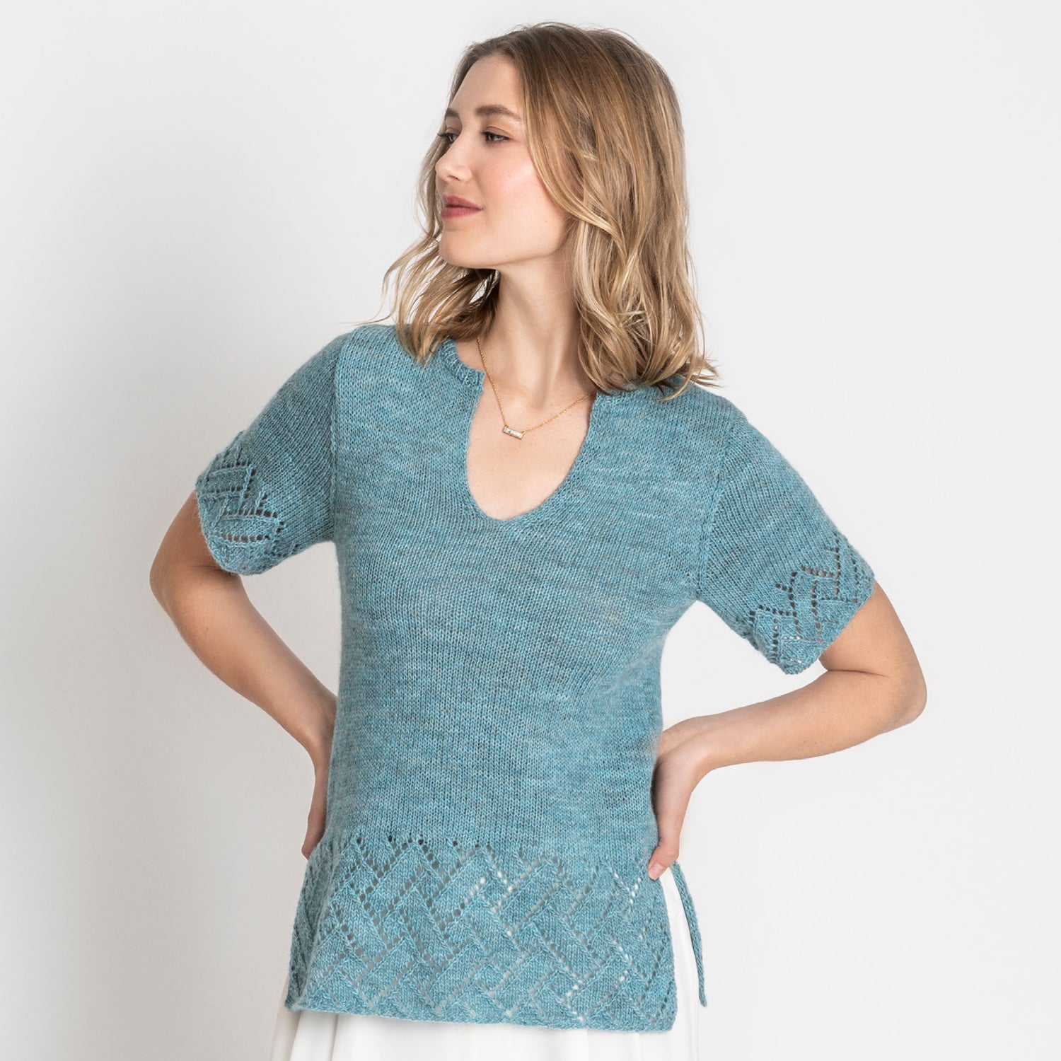 Blue Sky Fibers Point Grey Tunic Top Knitting Pattern