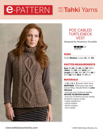 Tahki Yarns Poe Vest PDF