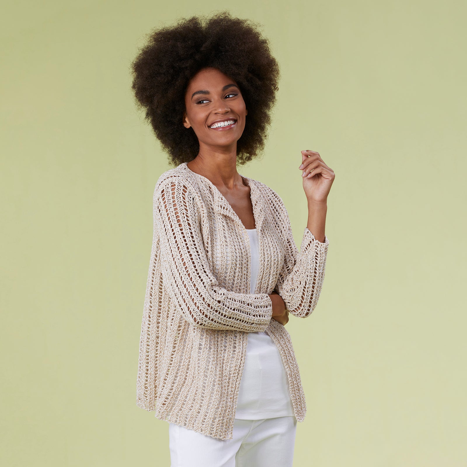 Tahki Yarns Oak Bluffs Cardigan Knitting Pattern