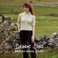 Debbie Bliss Cable Sweater With Collar Knitting Pattern