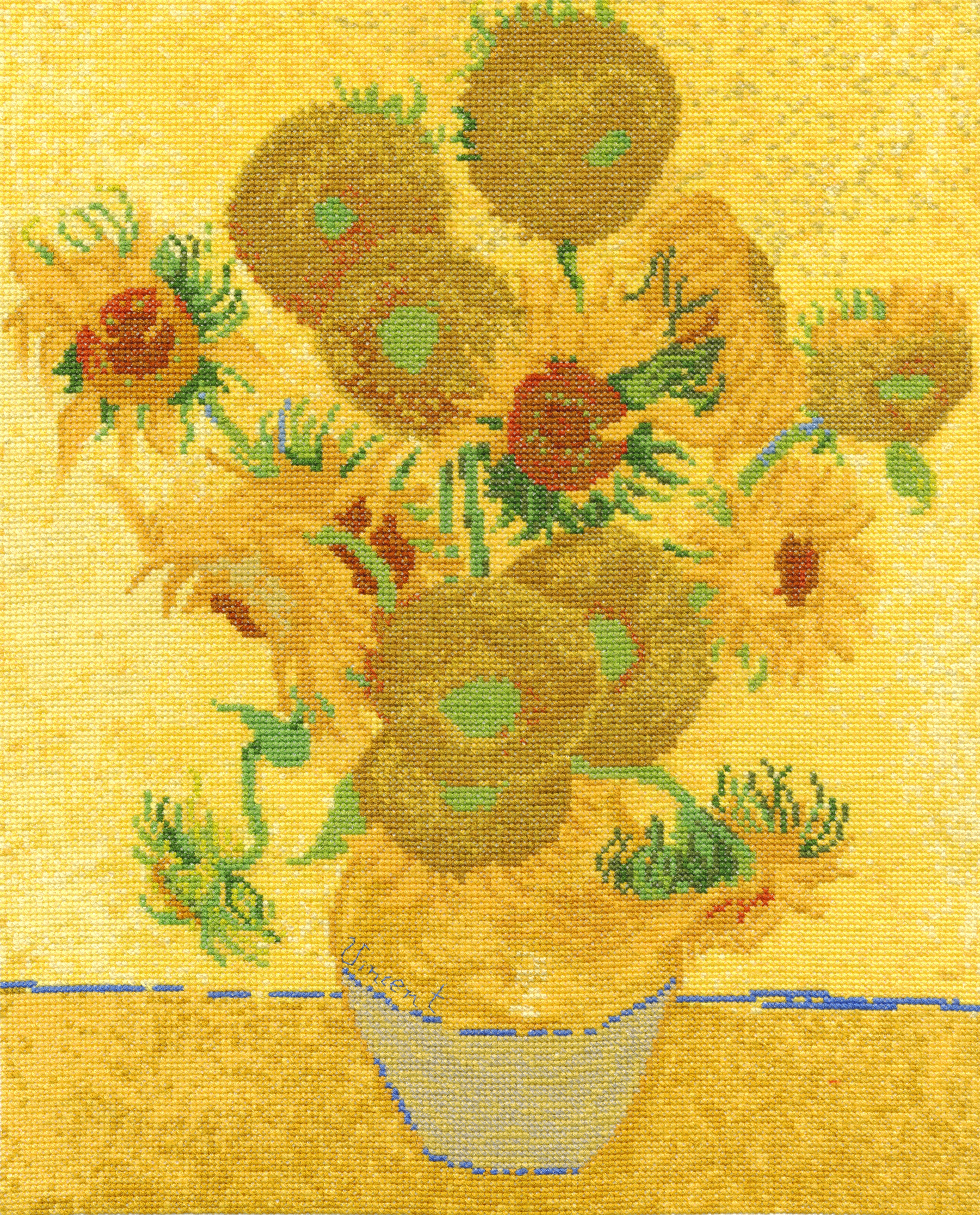 DMC The National Gallery - Van Gogh - Sunflowers-25cm x 32cm