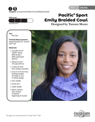 Cascade Yarns DK Emily Braided Cowl Knitting Pattern