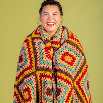 Paintbox Yarns Snuggly Fall Afghan Crochet Pattern