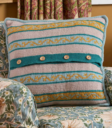 Grafton Cushion Designed by Debbie Bliss & Chloé Elizabeth Birch in Morris DK