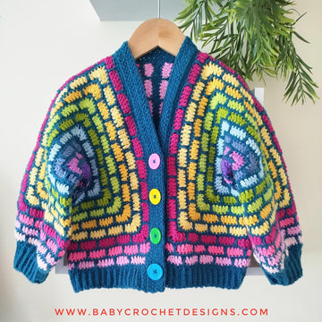 Stained Glass Hexagon Cardigan