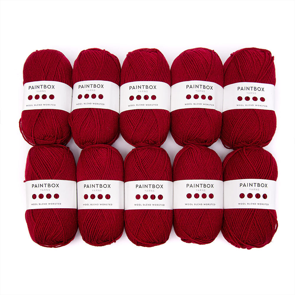 Paintbox Yarns Wool Blend Worsted 10 Ball Value Pack Yarn - Acrylic Worsted