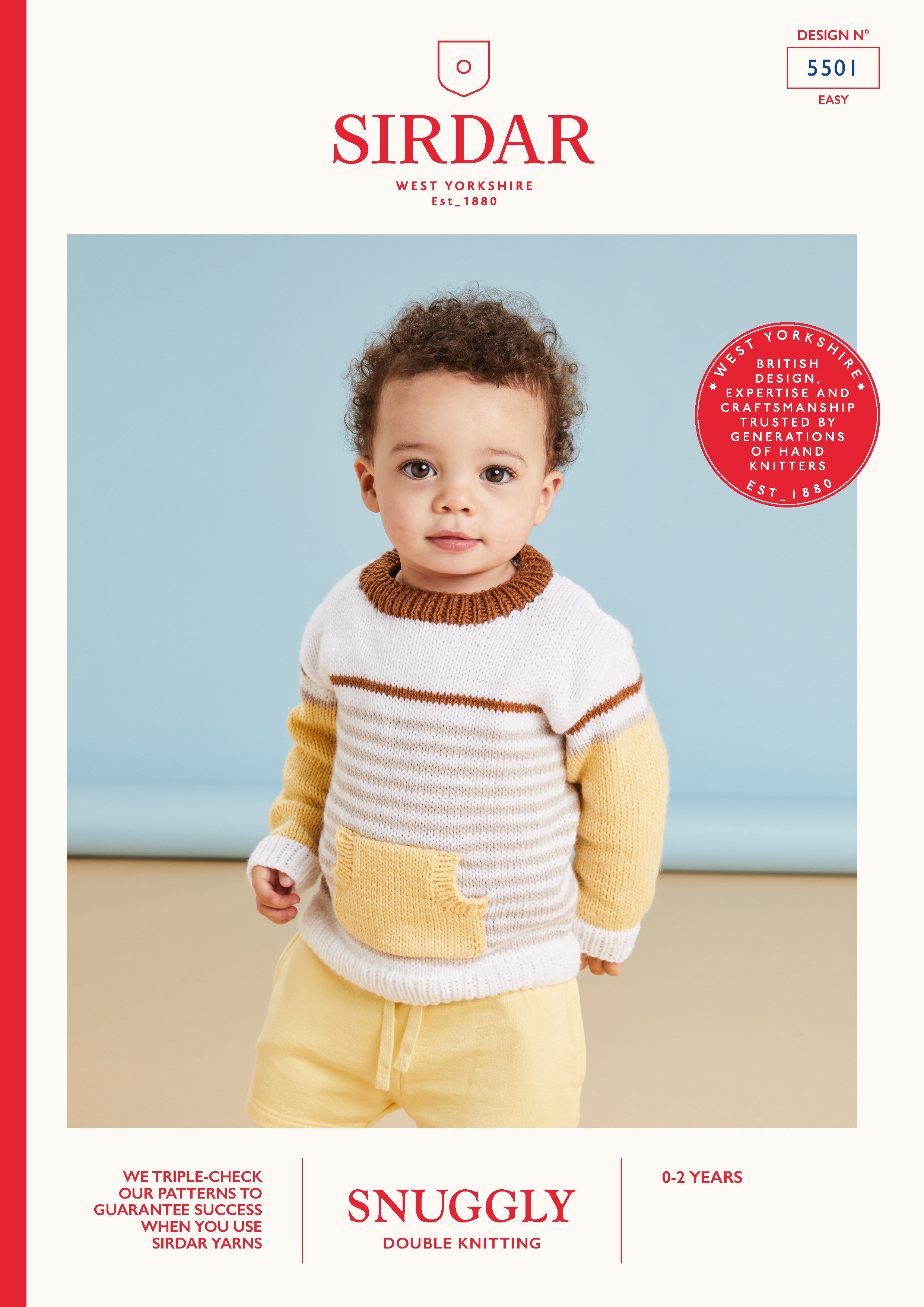 Sirdar Sandy Feet Pocket Sweater Jumper Knitting Pattern