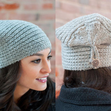 Button Flap Hat Knitting Pattern