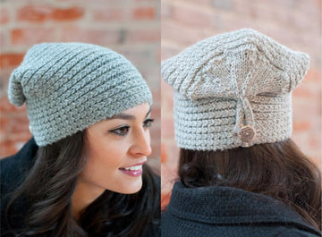 Button Flap Hat Knitting Pattern
