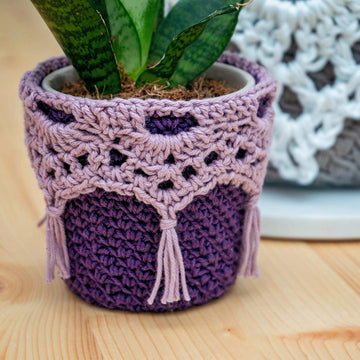 Lace Top Crochet Basket