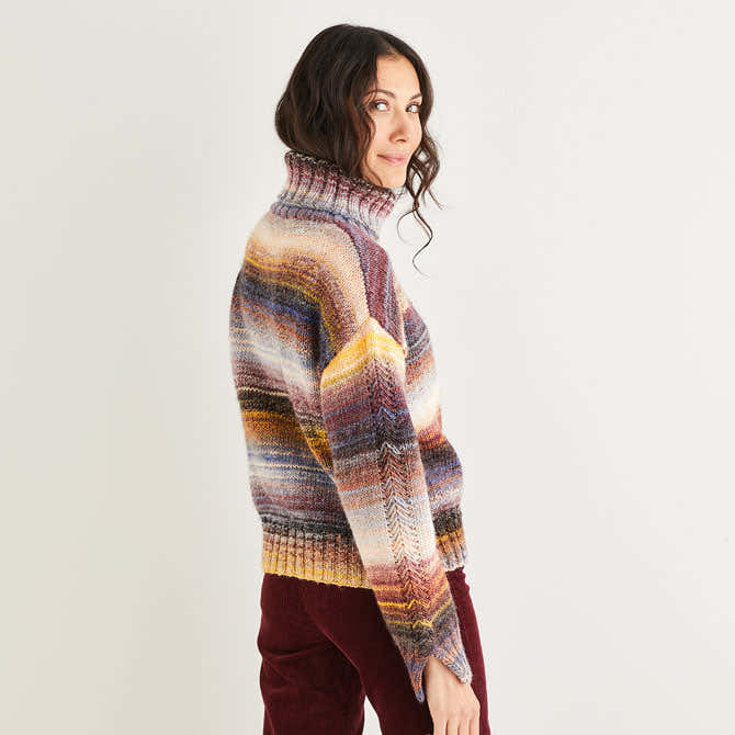 Sirdar Roll Neck Sweater Jumper Knitting Pattern