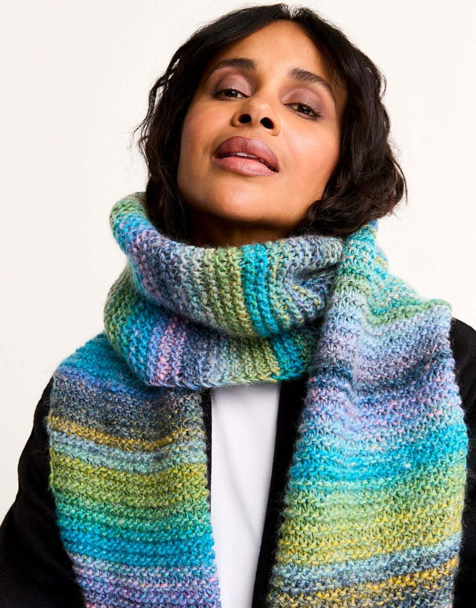 Sirdar Strata Tie-Style Scarf Knitting Pattern