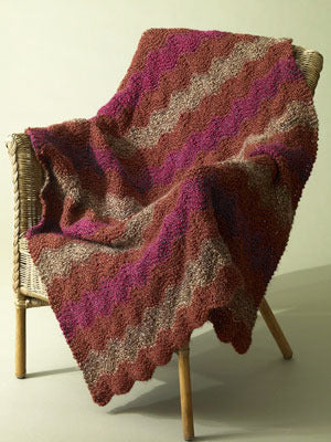 Catch the Wave Afghan Blanket Knitting Pattern