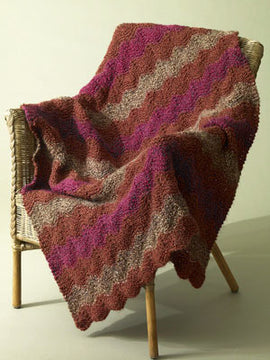 Catch the Wave Afghan Blanket Knitting Pattern