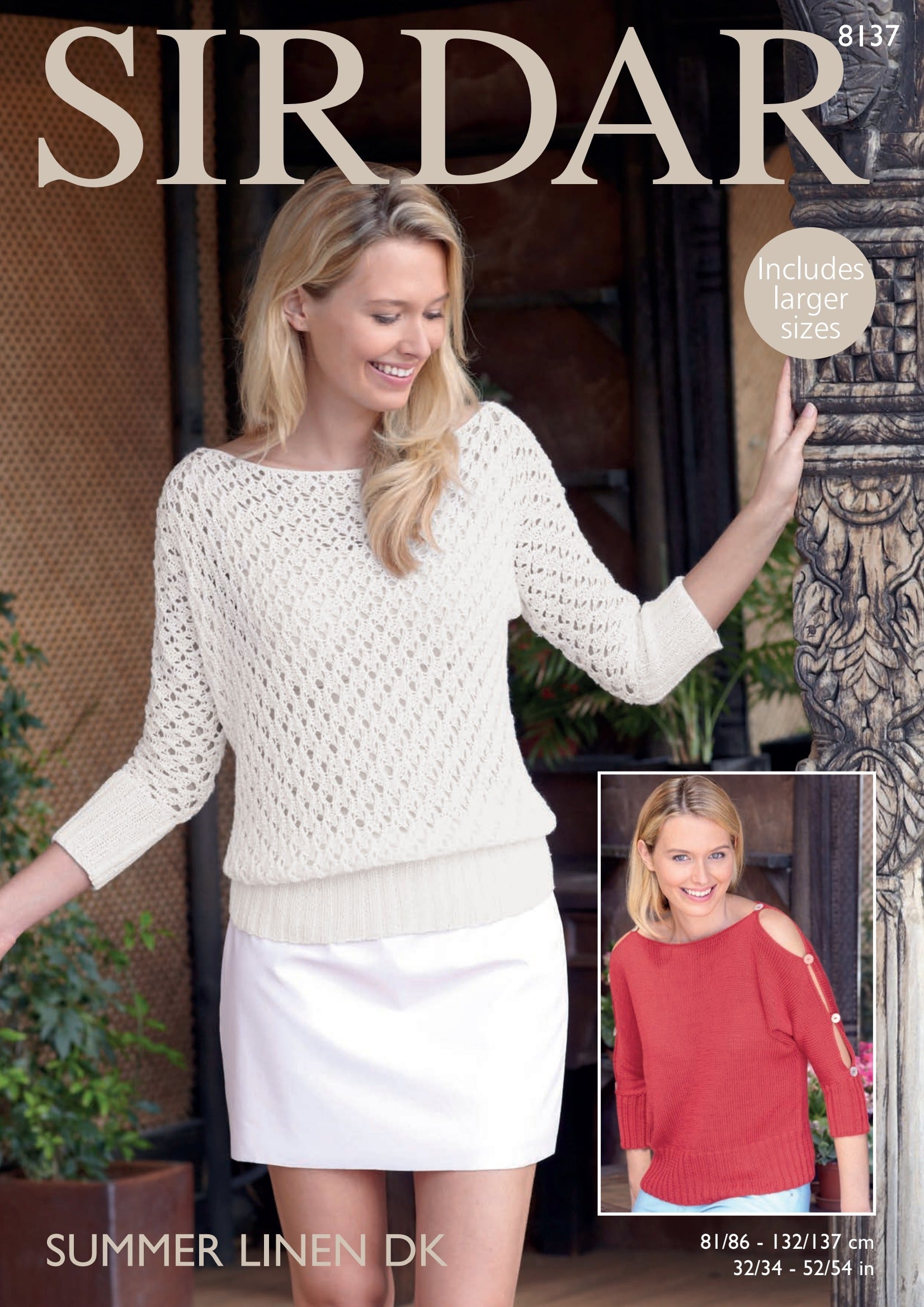 Sirdar 8137 Woman's Top Jumper Knitting Pattern