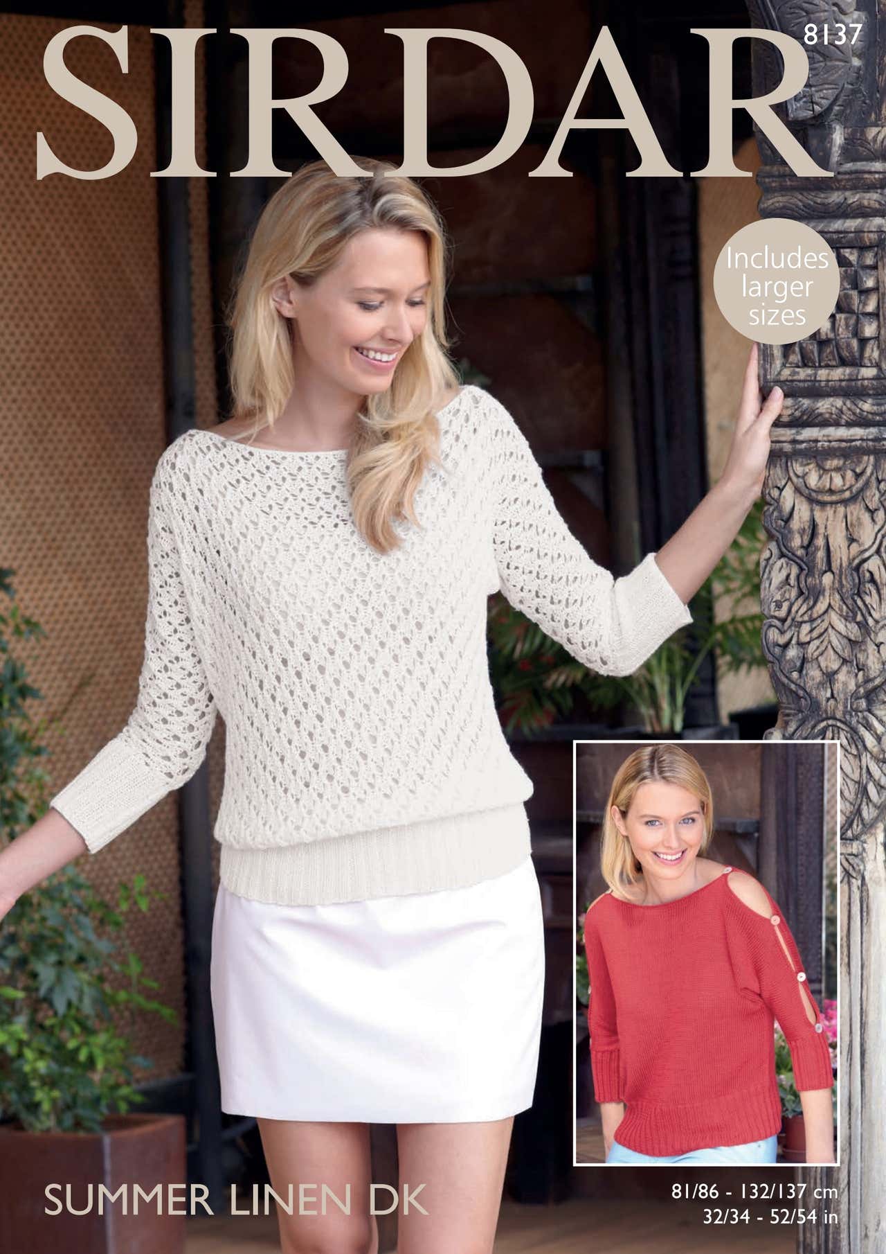 Sirdar 8137 Woman's Top Jumper Knitting Pattern