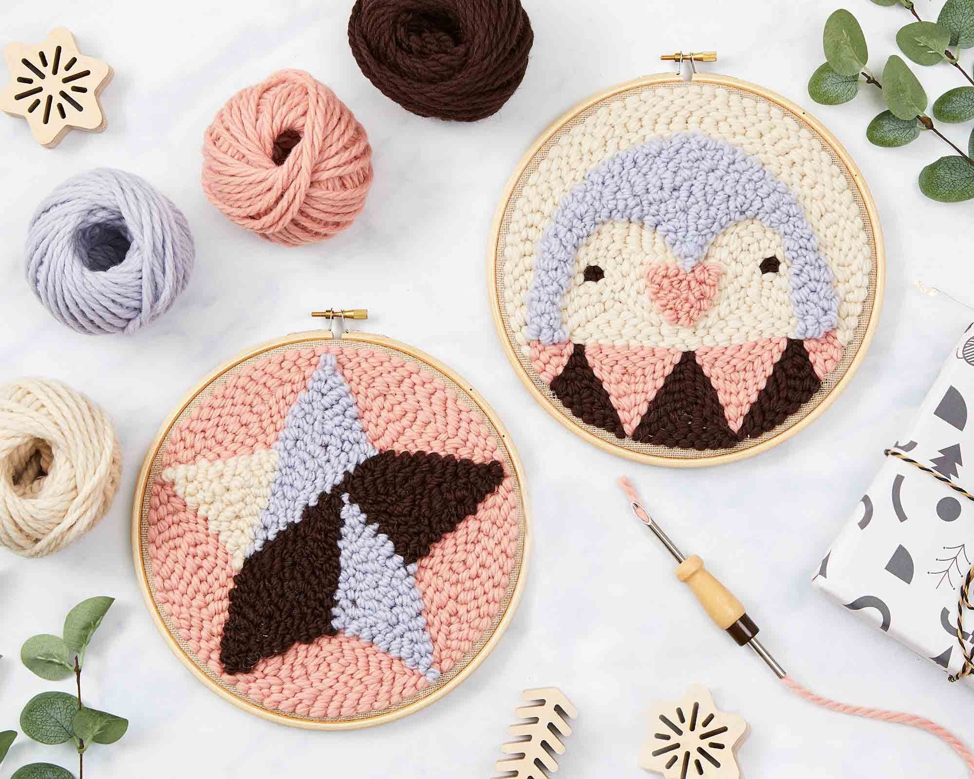The Modern Crafter Penguin & Star Beginner Punch Needle Kit