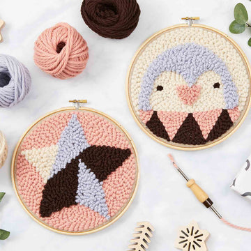 The Modern Crafter Penguin & Star Beginner Punch Needle Kit