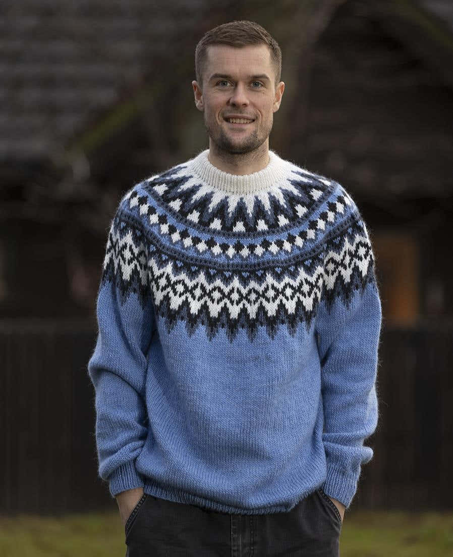 Blåtopp Sweater in Viking Garn Viking Wool