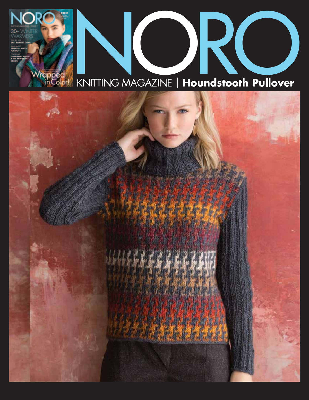 Noro Houndstooth Pullover Scarf Knitting Pattern