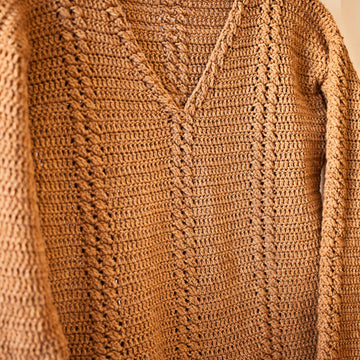 Cable V-neck Sweater