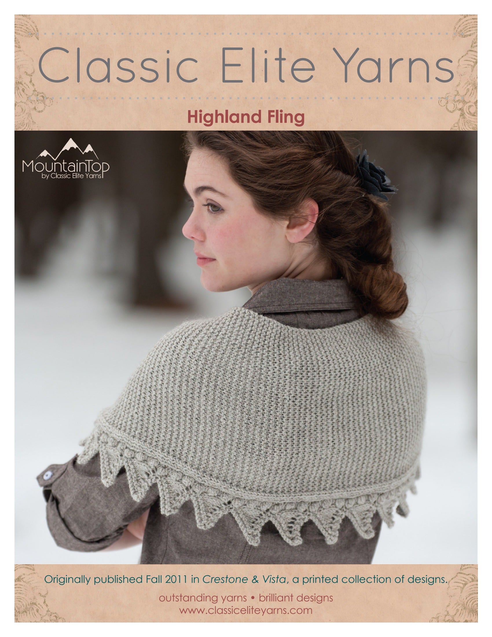 Classic Elite Yarns Highland Fling Wrap Knitting Pattern