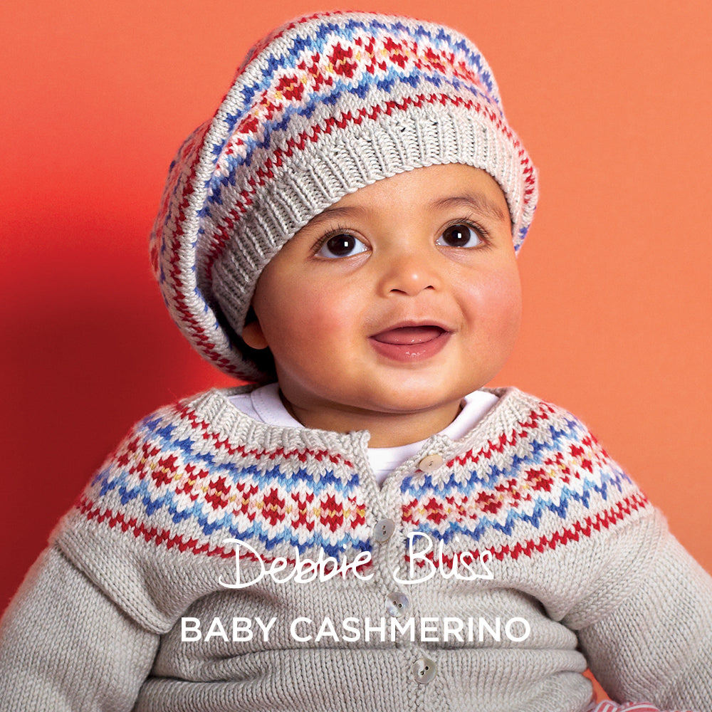 Debbie Bliss Livia Fairisle Cardigan & Hat Knitting Pattern