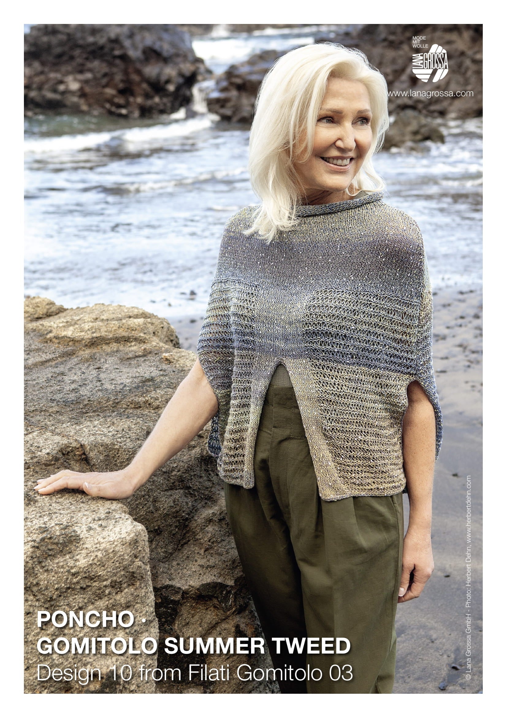 Lana Grossa 10 Poncho Cape Knitting Pattern