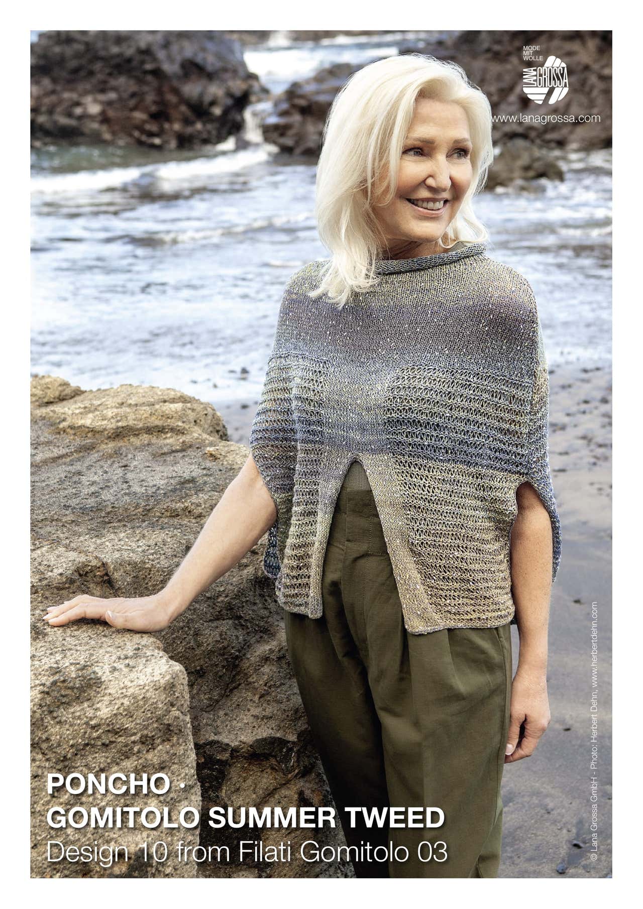 Lana Grossa 10 Poncho Cape Knitting Pattern