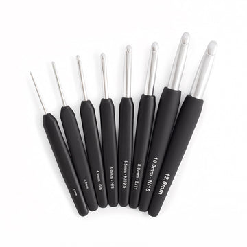 KnitPro Aluminum Soft-Grip Silver Crochet Hook